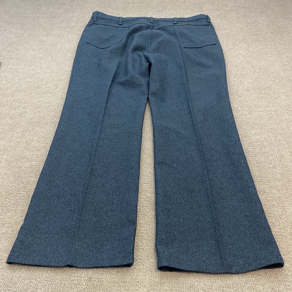 Wrangler Rancher Pants Mens 42 Fits 41x30 Blue Dress‎ Bootcut Cowboy Vintage